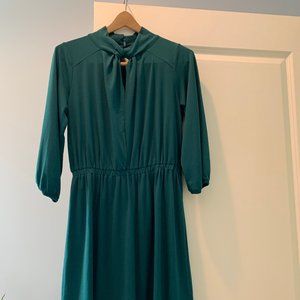 NWT H&M Dark Green Long Sleeve Dress